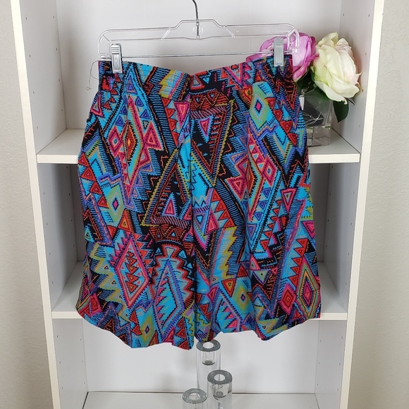 Vintage Geometric Colorful Shorts SZM - Picture 5 of 5